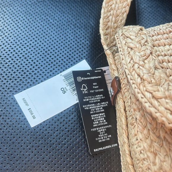 Lauren Ralph Lauren Natural Woven Crossbody Bag - Picture 6 of 7
